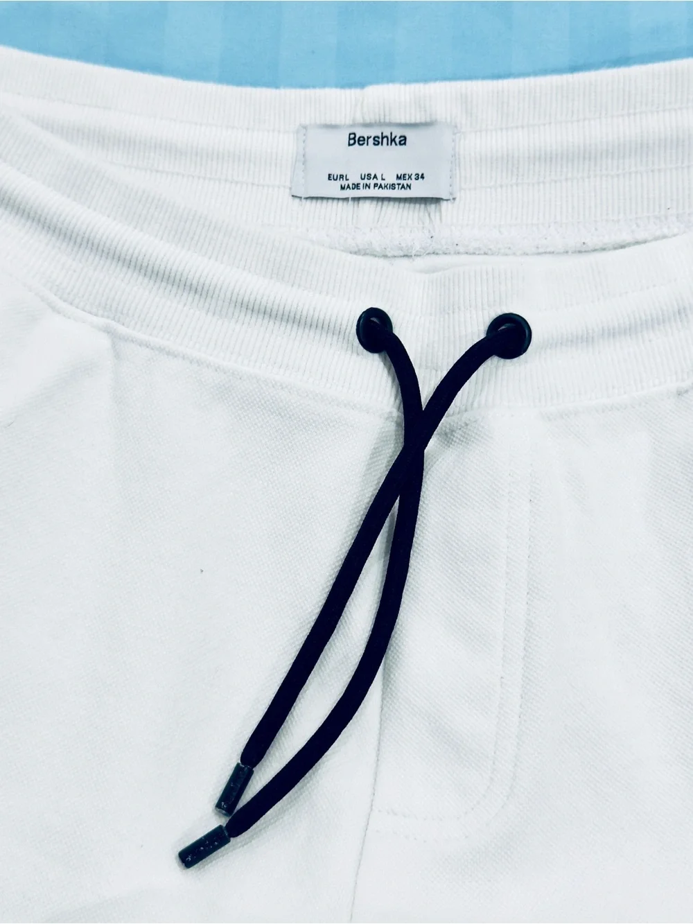 Bershka White Athletic Men’s Shorts with Black Accents Large Size L - Picture 6 of 10